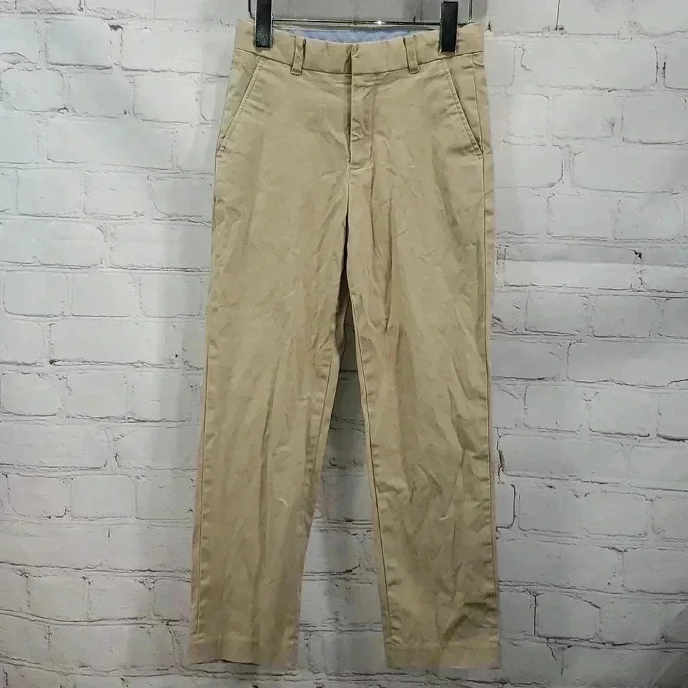 Tommy Hilfiger Boys Flat Front Khaki Pants Boys Size 10